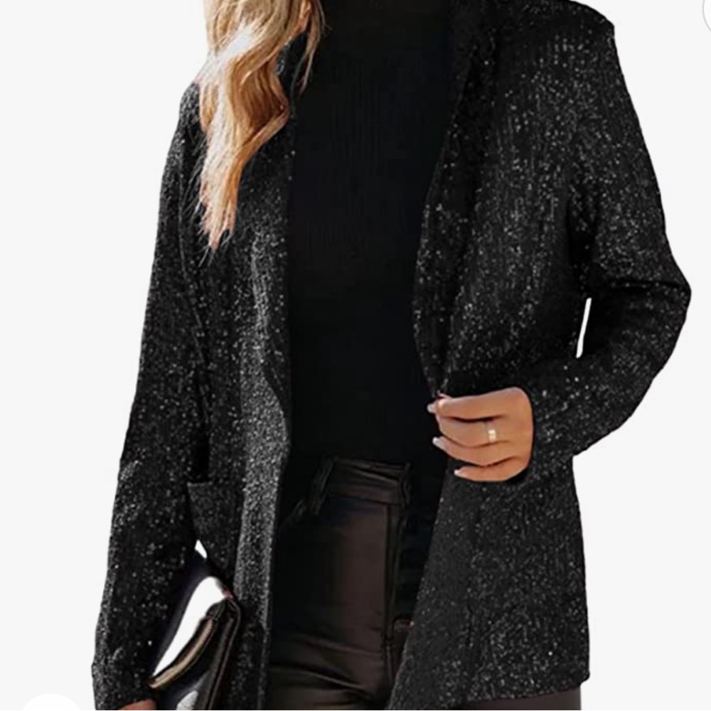 Rachel Zoe Sequin Oversized Blazer